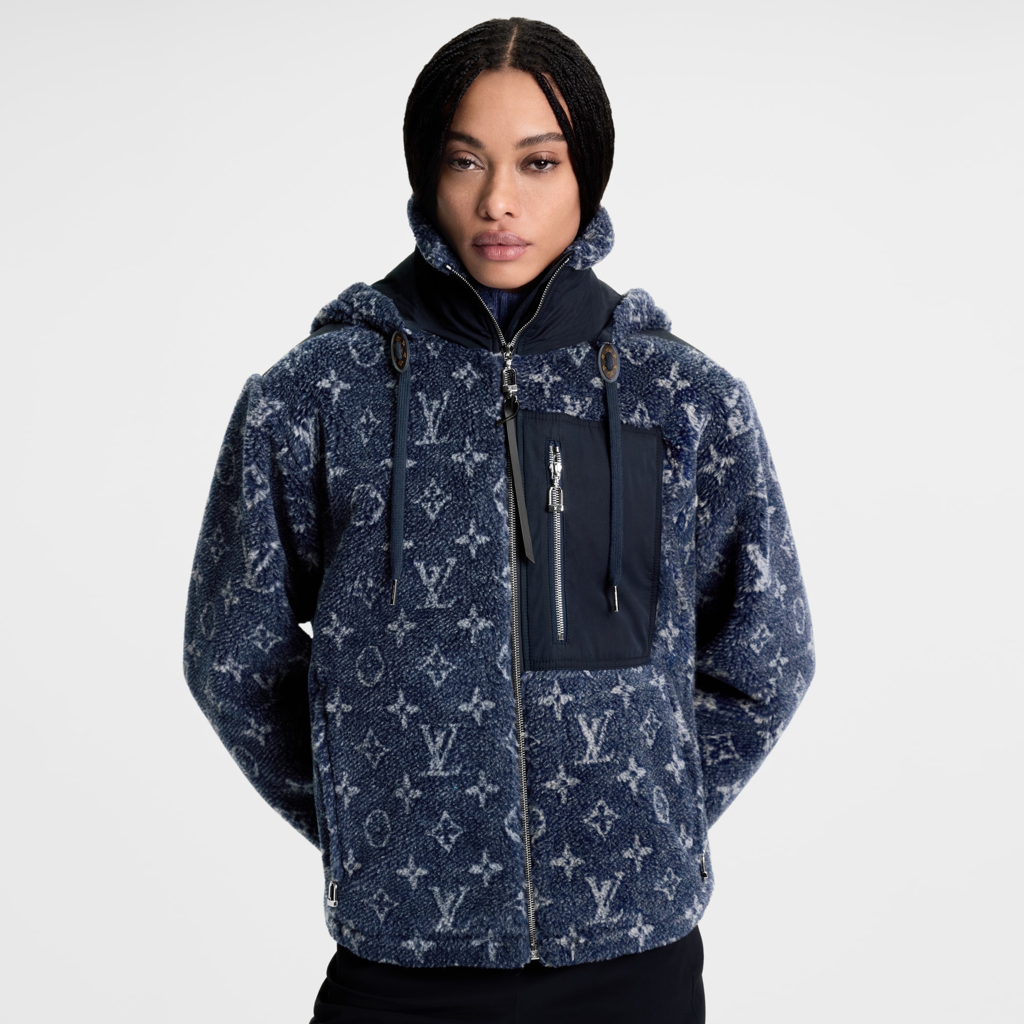 Denim-Effect Monogram Fleece Jacket - Ready-to-Wear 1AIQQZ | LOUIS